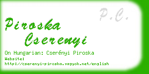 piroska cserenyi business card